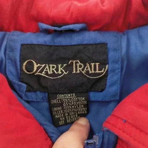 Vintage Ozark Trail Size 5 Boys Red And Blue Zipper Jacket Dallas Cowboys Patch - Picture 5 of 11